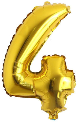 Picture of 16" Gold Foil Number - 4 (air-filled)