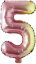 Picture of 16" Foil Balloon -  Rainbow Number 5 (air-filled)