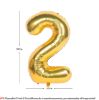 Picture of 34'' Foil Balloon Number 2 - Gold (helium-filled)