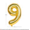 Picture of 34'' Foil Balloon Number 9 - Gold (helium-filled)