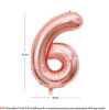 Picture of 34'' Foil Balloon Number 6 - Rose Gold (helium-filled)