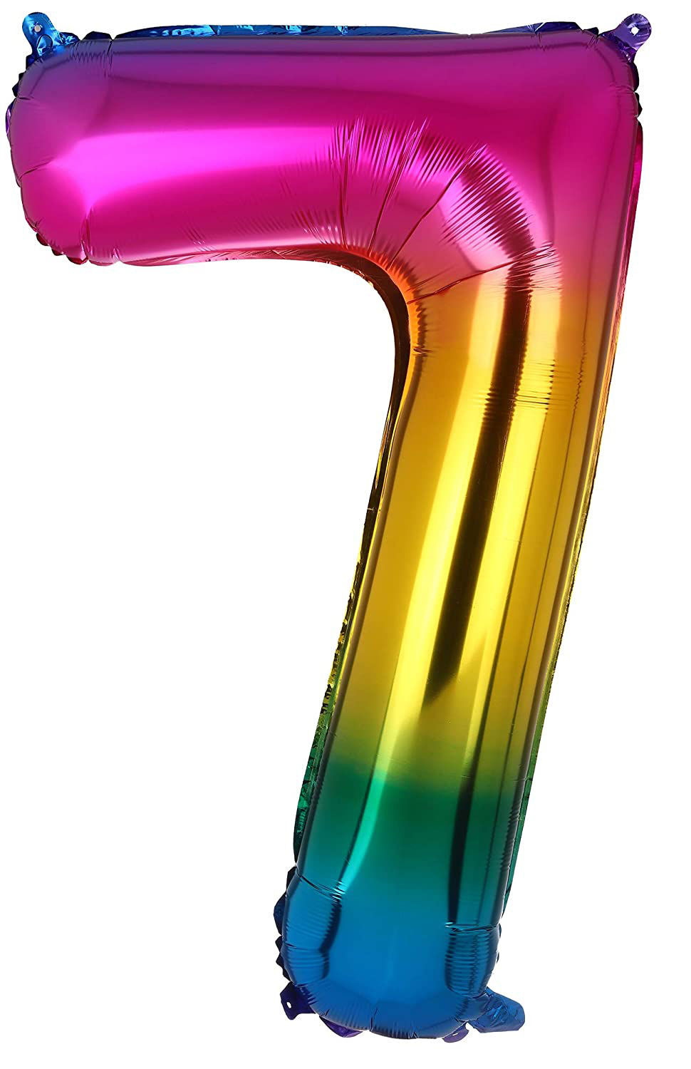 Picture of 34'' Foil Balloon Number 7 - Bright Rainbow (helium-filled)