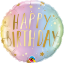 Picture of 18" Birthday Pastel Ombre & Stars Foil Balloon (helium-filled)