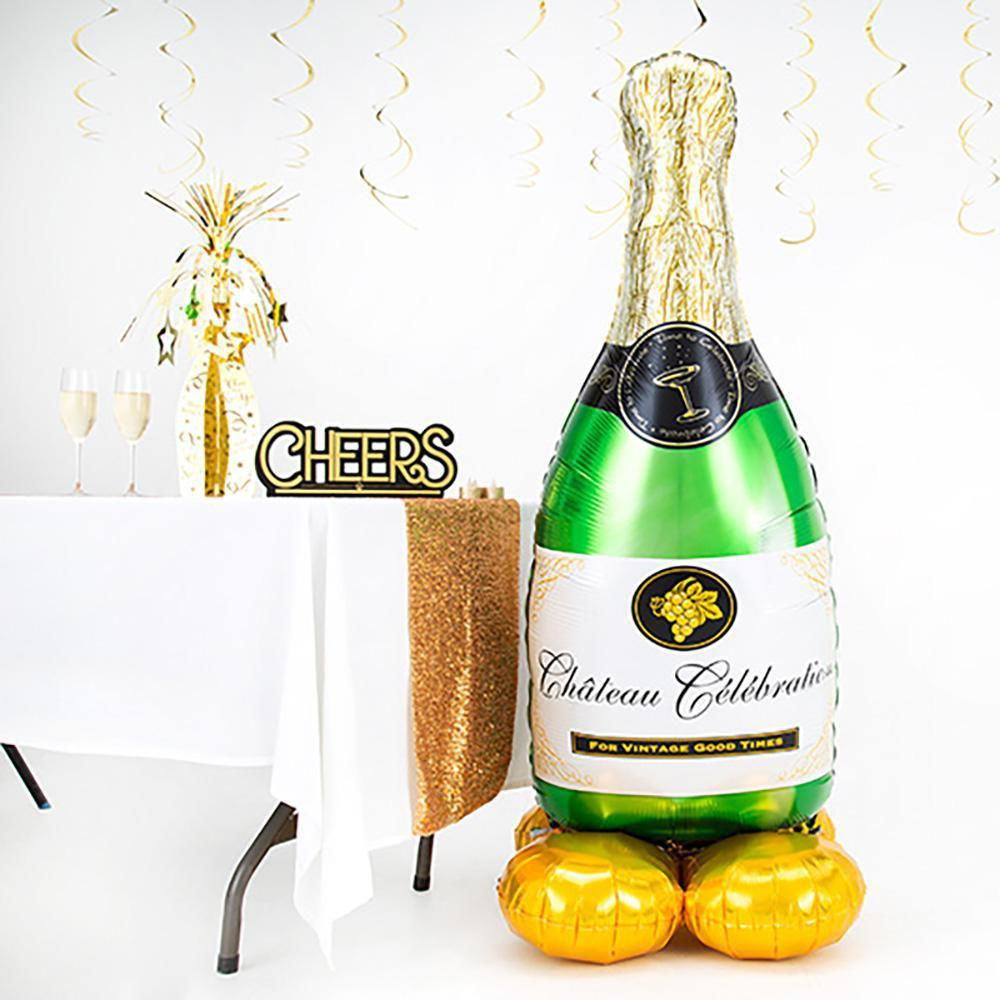 Picture of 60'' Bubbly Wine Bottle AirLoonz Balloon (air-filled)