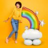 Picture of 52'' Rainbow AirLoonz Balloon (air-filled)