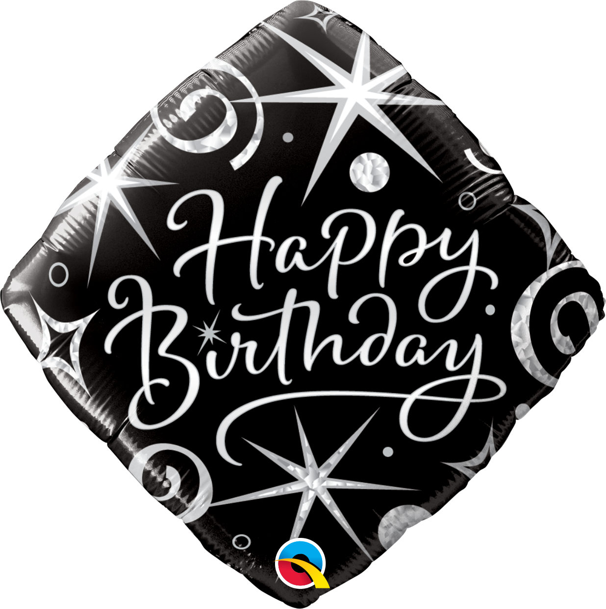 Picture of 18" Birthday Elegant Sparkles & Swirls Foil Balloon (helium-filled)