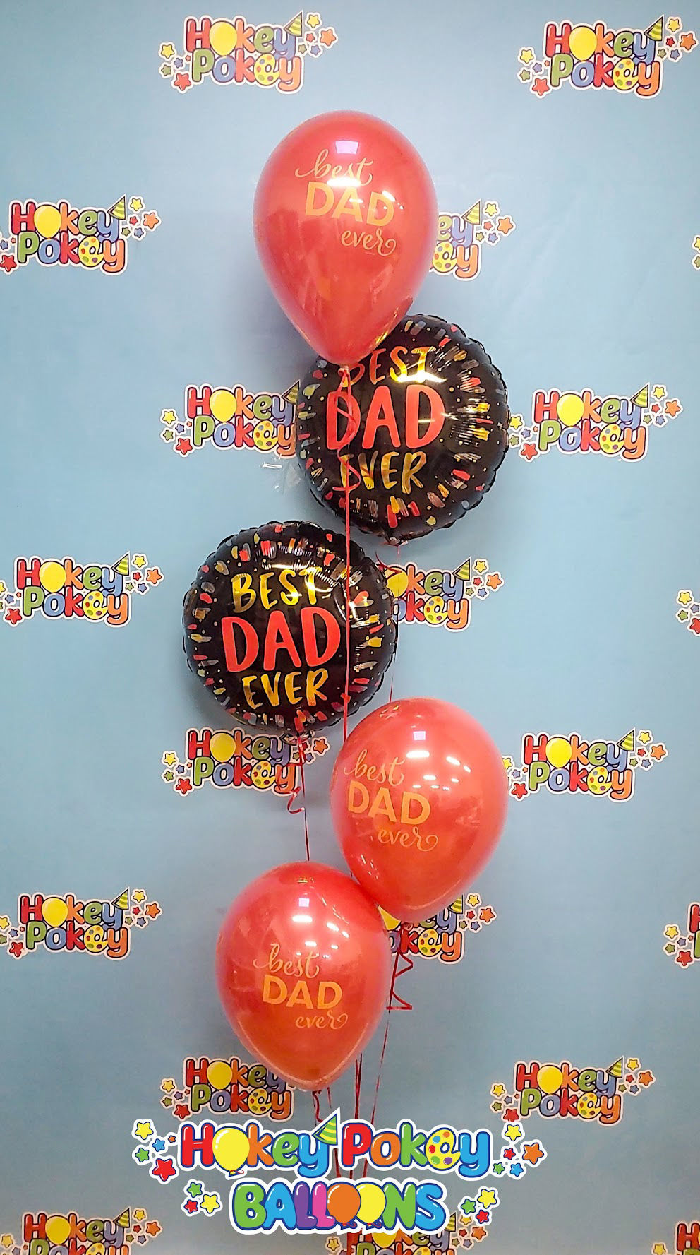 Picture of Best Dad Ever - Balloon Bouquet of 5