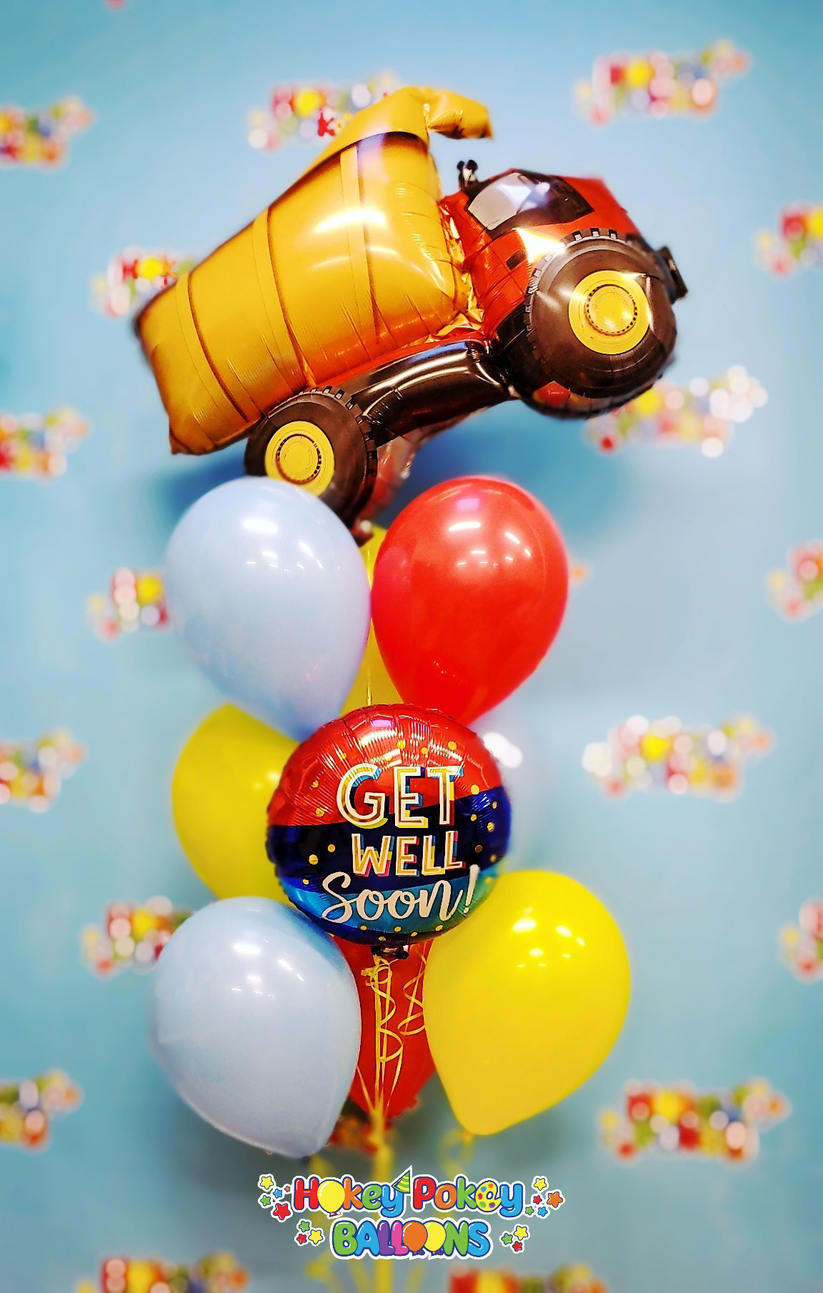 Picture of 17'' Get Well Soon Bouncy Type Foil Balloon  (helium-filled)