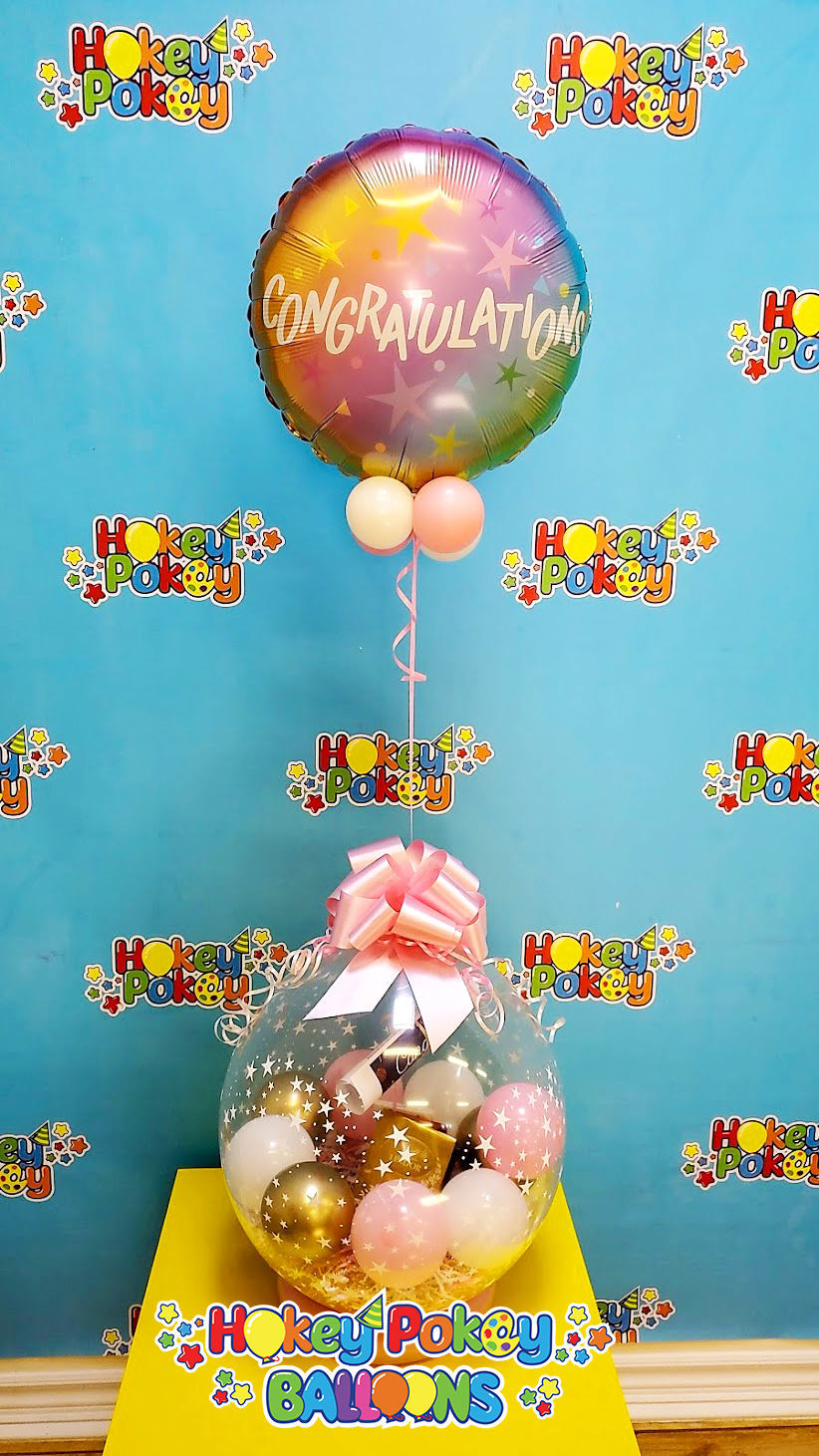 Picture of Lindt Chocolate  - Stuffed Gift Balloon with Bow