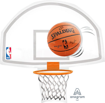 Picture of 26" Jumbo NBA Backboard - Basketball Net Foil Balloon (helium-filled)