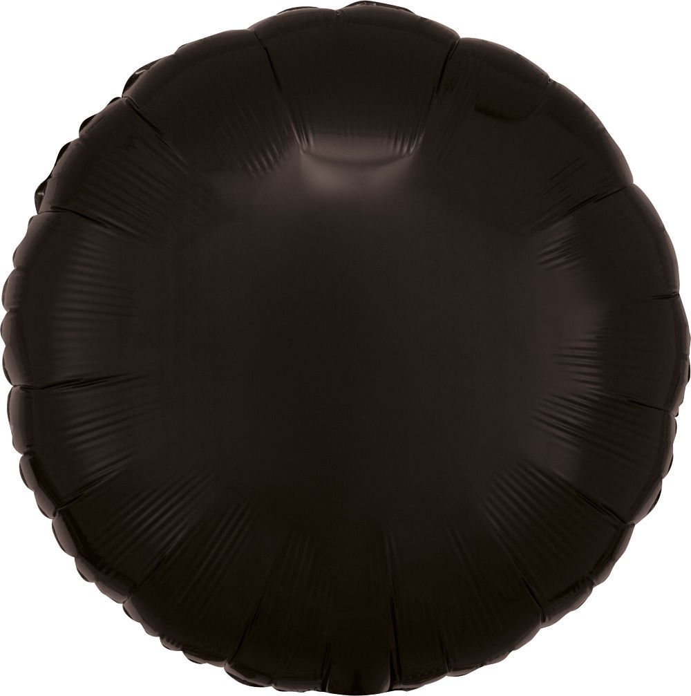 Picture of 18" Black Circle Foil Balloon (helium-filled)