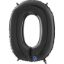 Picture of 26'' Black Number 0 - Foil Balloon (helium-filled)