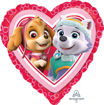 Picture of 17" Paw Patrol Skye and Everest Heart Balloon (helium-filled)