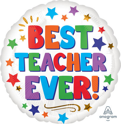 Picture of 17" Best Teacher Ever Foil Balloon  (helium-filled)
