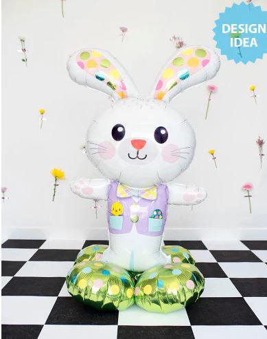 Picture of 46'' Spotted Easter Bunny - AirLoonz Balloon (air-filled)
