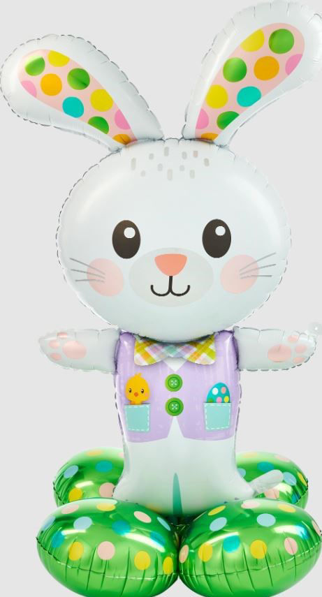 Picture of 46'' Spotted Easter Bunny - AirLoonz Balloon (air-filled)