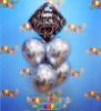 Picture of Birthday Elegant Sparkles & Swirls  Balloon Bouquet of 7