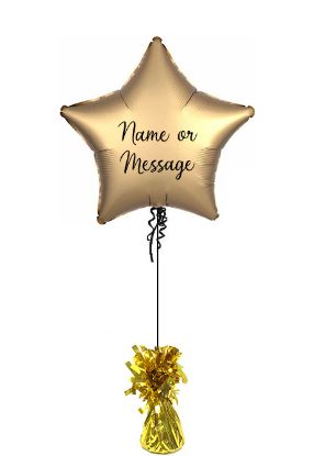 Picture of 19" Personalised  Star Foil Balloon (helium-filled) 