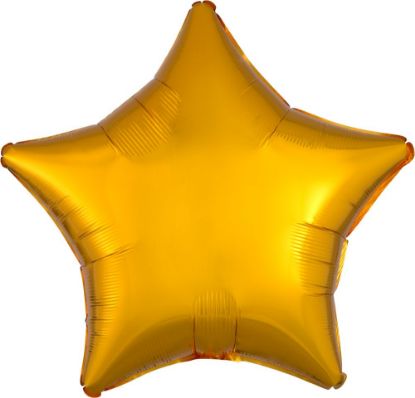 Picture of 19" Metallic Gold Star Foil Balloon (helium-filled) 
