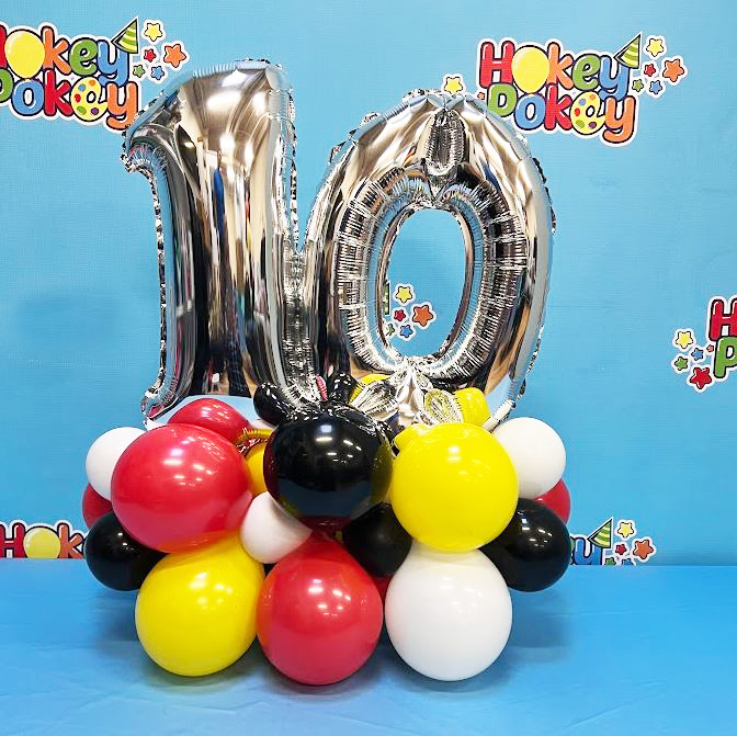 Picture of 16'' 2 Foil  Numbers - Balloon Table Centerpiece Arrangement (air filled) 