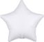 Picture of 19" Metallic White Star Foil Balloon (helium-filled)  