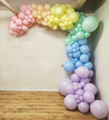 Picture of 13ft Organic Balloon Garland - Pastel Rainbow