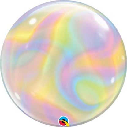 Picture of 22″  Iridescent Swirls Single Bubble  (helium-filled) 