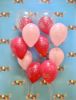 Picture of 11'' Birthday Shining Star Pink Balloon Bouquet  with Clear Topper