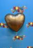 Picture of 18" Satin Luxe Gold Heart Foil Balloon (helium-filled)