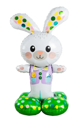 Picture of 46'' Spotted Easter Bunny - AirLoonz Balloon (air-filled)