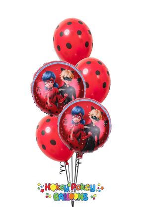 Picture of Miraculous Ladybug & Cat Noir - Balloon Bouquet (5 pc) 