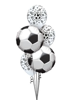 Picture of Big Kicker Soccer Balls - Balloon Bouquet (5 pc)